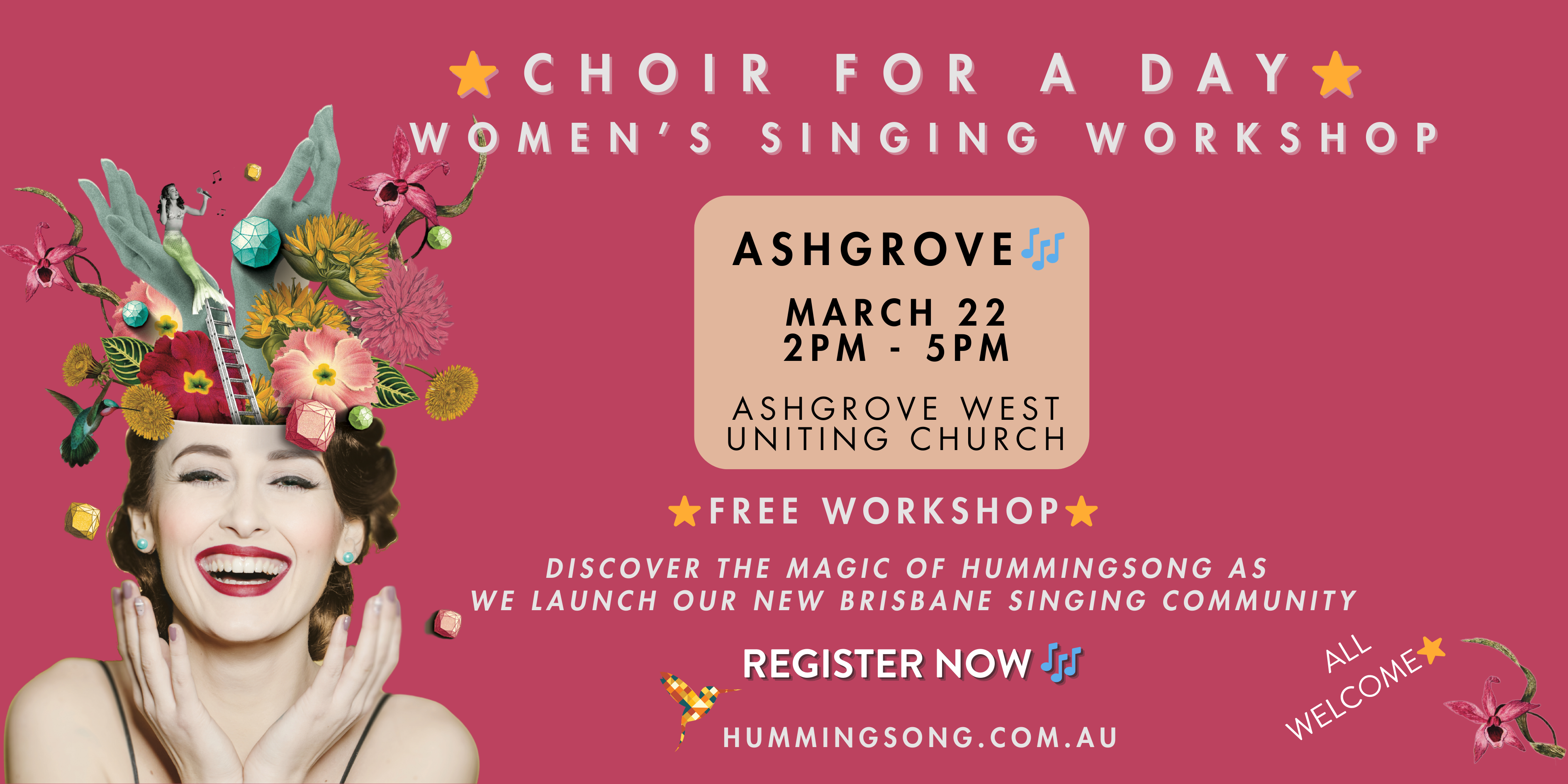 CHOIR FOR A DAY - FREE ⭐️ WOMEN'S SINGING WORKSHOP ⭐️ - BRISBANE CHOIR FOR A DAY - FREE ⭐️ WOMEN'S SINGING WORKSHOP ⭐️ - BRISBANE